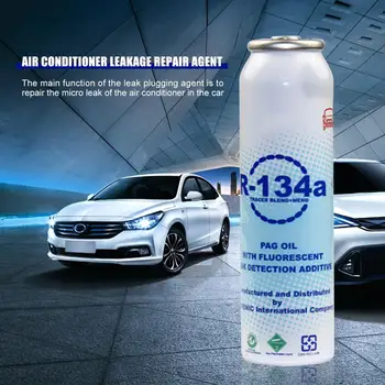 

70ml R134A Car Air Conditioning Refrigerant Leak Detector Automatic Repair Fluid Fluorescent Leakage Auto Plugging Agent