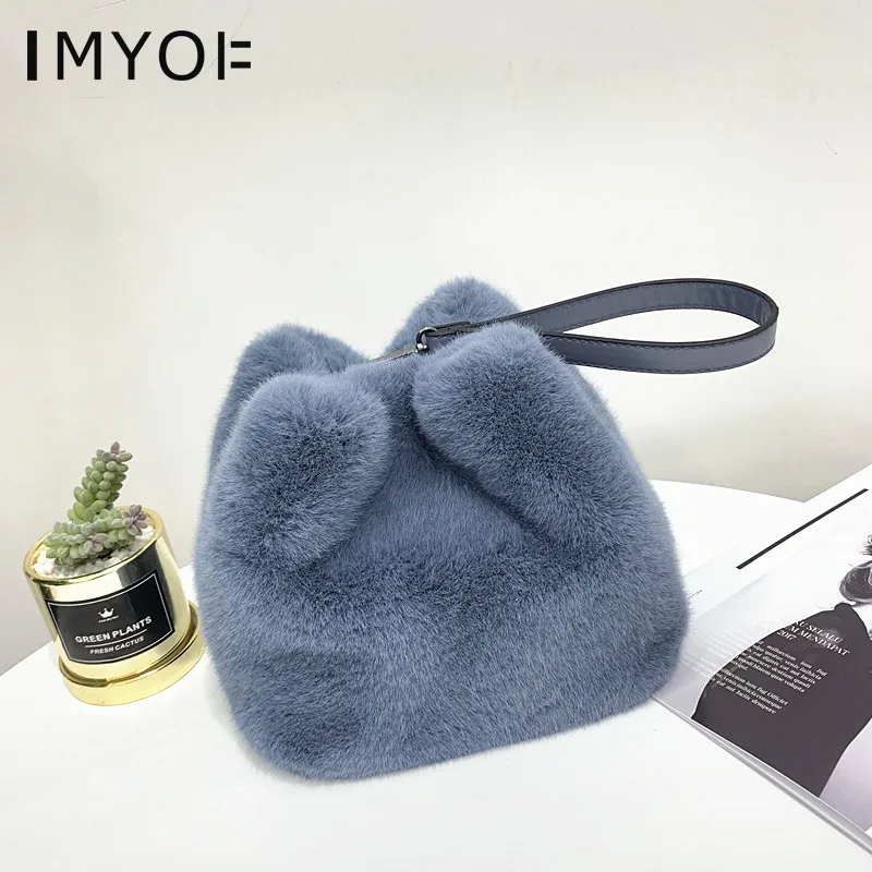 Новые модные женские сумки из искусственного меха норки мягкая плюшевая