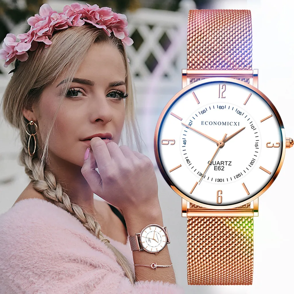 

Women's Watches Rose Gold Simple Fashion Women Wrist Watch Luxury Ladies Watch 30M Waterproof Reloj Mujer Clock Relogio Feminino