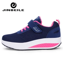 Женские кроссовки для похудения; Летняя обувь с округлой подошвой на платформе для фитнеса; Femme; Zapatillas Deportivas Mujer For Elder