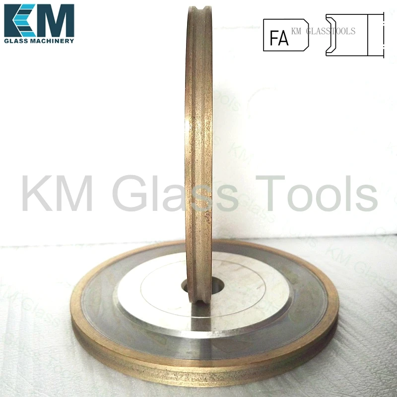 KM D150xFA3~15mm Peripheral Diamond wheel Flat edge with arris Grinding wheel abrasive wheel For Shape Glass Edging Machine products