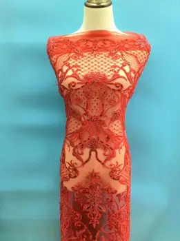 

Pretty embroidered French Nigerian Laces Fabric High Quality SYJ-9998 with beads