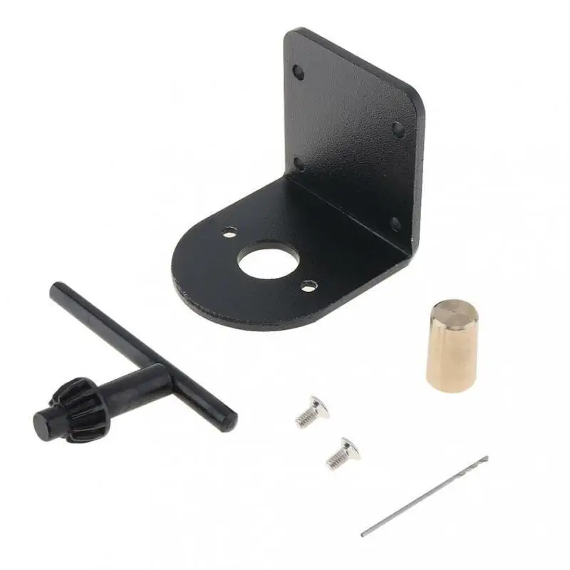 

12V-36V 555 Motor Screws Drill Bit Chuck Wrench Copper Cap Mounting Bracket Set