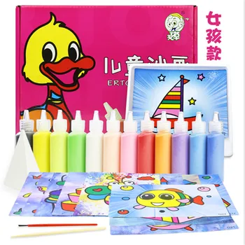 

27PCS Sand Painting Toy Children Drawing Board Sets Bubble Art Handmade Craft UK