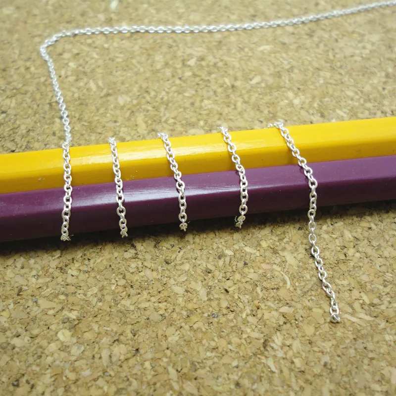 

99 Pure Silver Fine round O Chain DIY Accessory Semi-Finished Tassels Bracelets Necklace Handmade Accessories Material Accessori