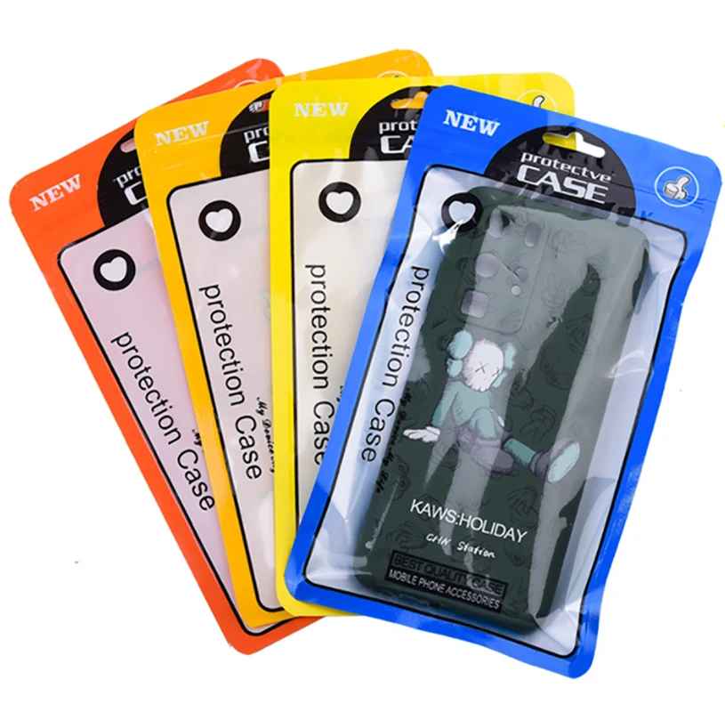 

30pcs Case color translucent Yin Yang bag 4.7 inch / 5.5 inch plastic self sealing bag mobile phone case packaging bag