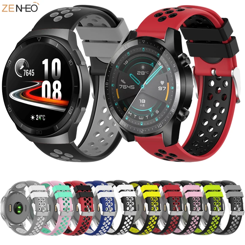 

22MM Bracelet Band For huawei watch GT 2e / GT / GT2 46MM smartwatch Replacement Silicone Watchstrap For Huawei Watch 2 pro