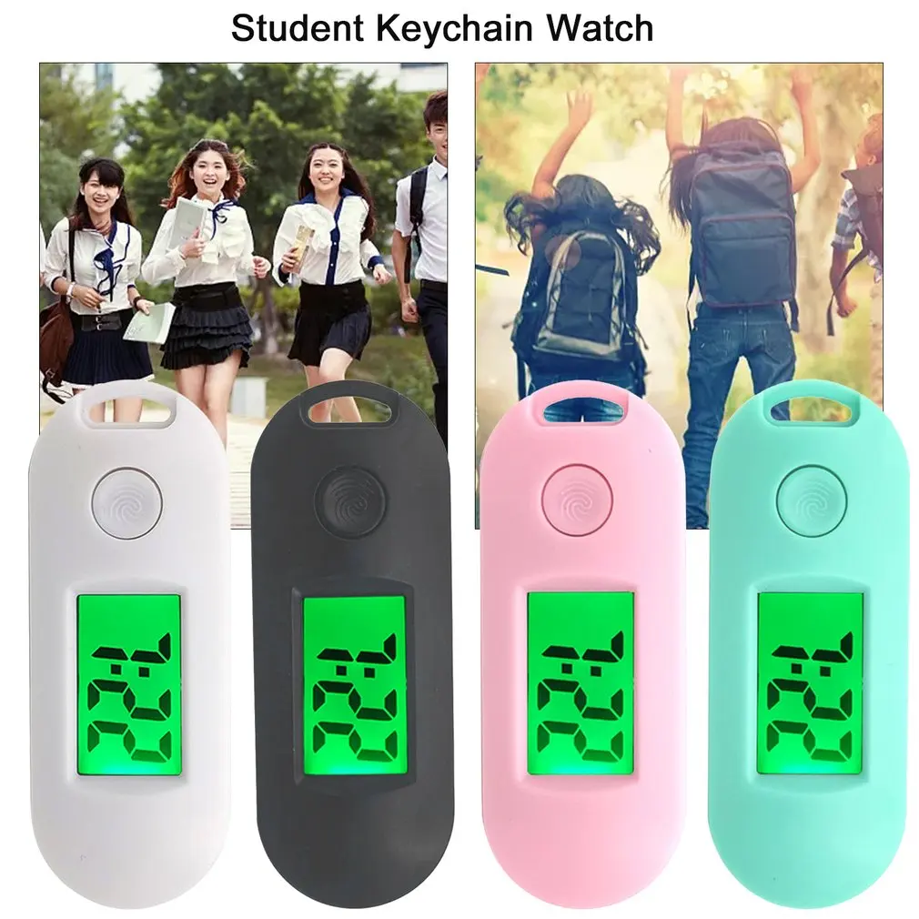 Student Keychain Watch Digital Electronic Watch Quiet Test Pocket Watch High Light Transmission Glass Pocket Watch