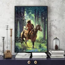 Картина на холсте с изображением индейского рыцаря Pathfinder, настенный художественный плакат для гостиной, украшение дома, живопись