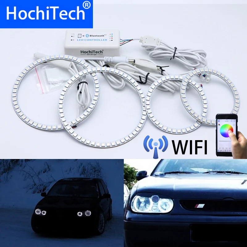 Беспроводной RGB многоцветный светодиодный дневной свет Angel Eye с Wi-Fi дневное