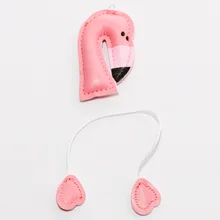 Горячая Фламинго пушистый шар брелок аксессуары из искусственной кожи Фламинго аксессуары