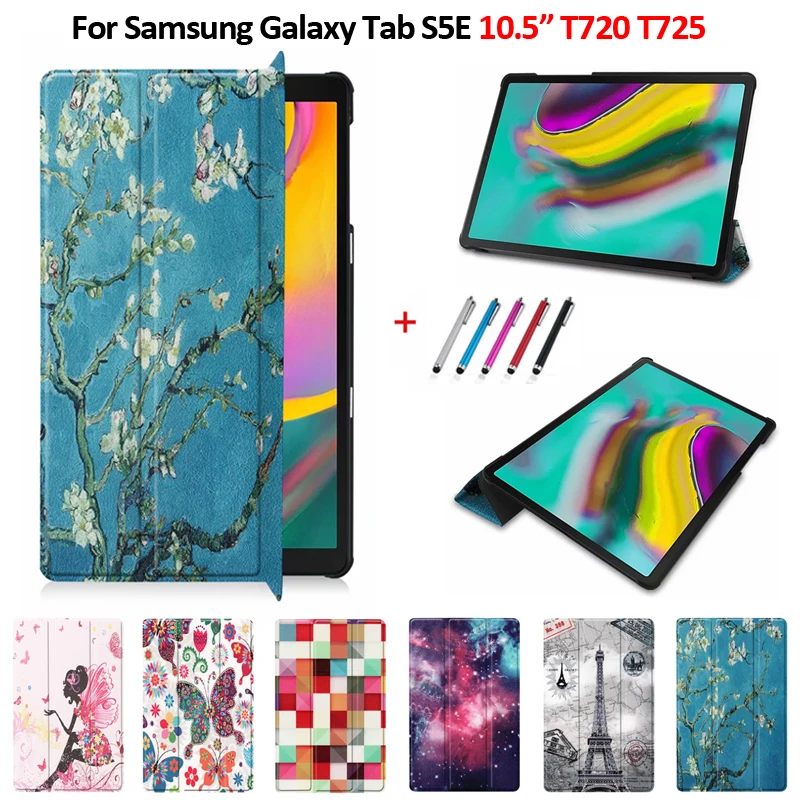 

New Tablet Case For Samsung S5e Flip Stand PU Leather Cover Case For Samsung Galaxy Tab S5E 2019 SM-T720 T725 Funda