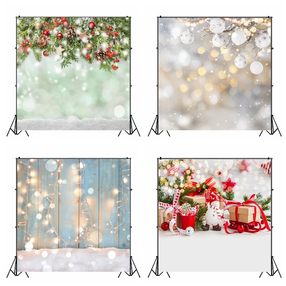 Laeaccoクリスマス背景木製ボードライトボケ冬雪の写真撮影の背景ベビー新生児ポートレートphotocall小道具 Background Aliexpress