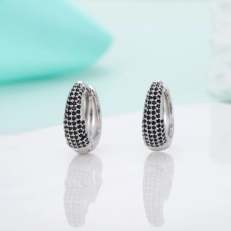 Женские круглые серьги-кольца MAIKALE, маленькие серьги золотистого/серебристого цвета с фианитом, роскошные ювелирные изделия с драгоценными камнями для подарка