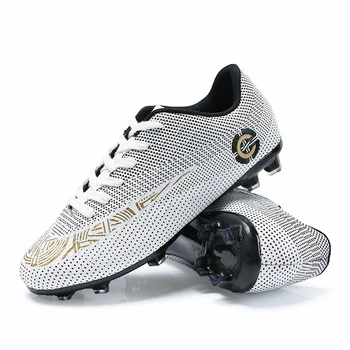 

Cungel Men Football Boots Soccer Cleats Boots Long Spikes TF Spikes Ankle High Top Sneakers Soft Indoor Turf Futsal Soccer Shoes