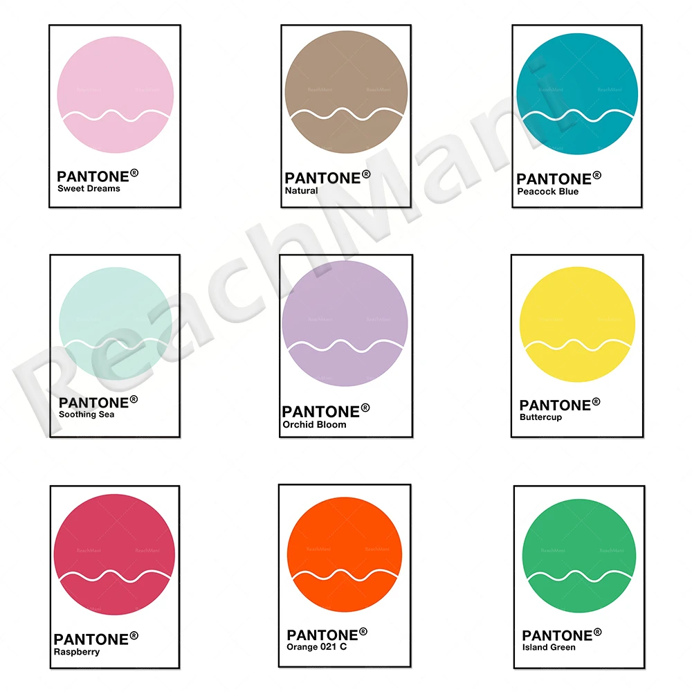 Stampe Pantone • Poster A Colori Pantone • Stampe A Colori Neutri A Colori Pantone Regali Decorativi Su Tela Da Parete, Arte Estetica