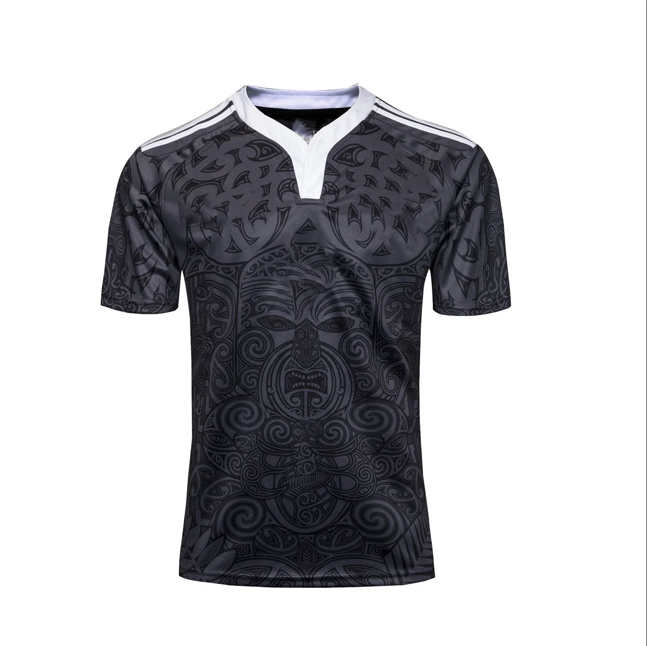 LQWW New Zealand 100Th Anniversary Edition Rugby Jersey Quick-Dry Sportswear Color : Black, Size : 3X-Large 