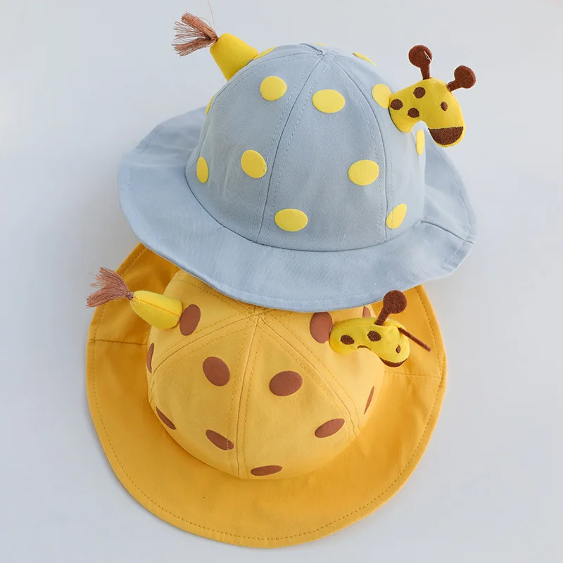 Sombrero de pescador con dibujo de jirafa para niño o niña, niño o niña gorra para, protector solar, para exteriores, playa, novedad de 2021