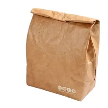 

Foldable Reusable Leakproof Food Bag Large Capacity Lunch Bag Thermal Insulation Bags Paper Aluminum Foil Brown Clutches