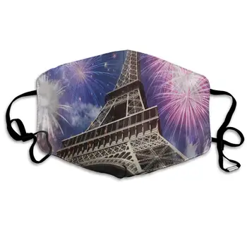 

Face Mask New Year The City Eiffel Tower Amazing Cycling Half Face Earloop Dust Mask For Girls