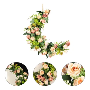

1Pc Artificial Flower Hanging Rose Vine Pendant for Party with Light Colorful