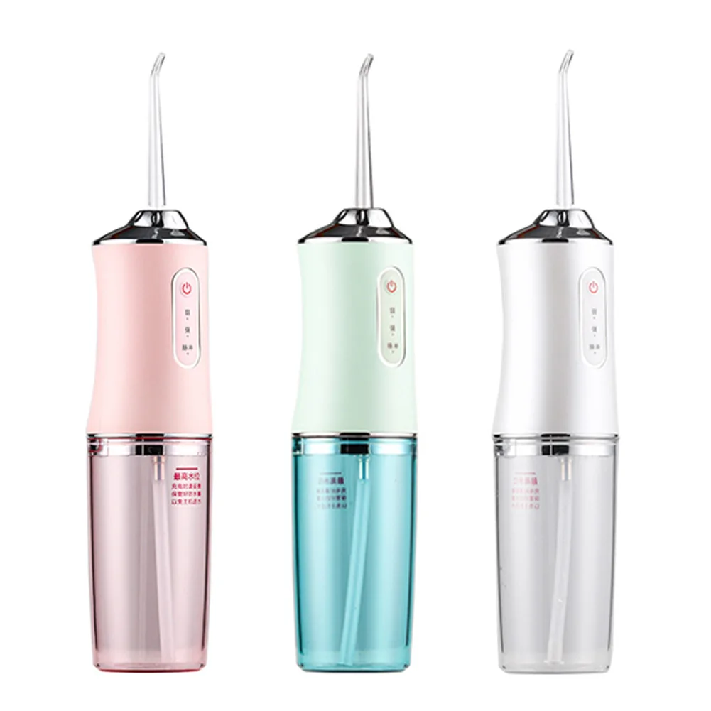 Irrigador Oral portátil recargable por USB, tanque de agua de 220ML, irrigador Oral para viajes en casa