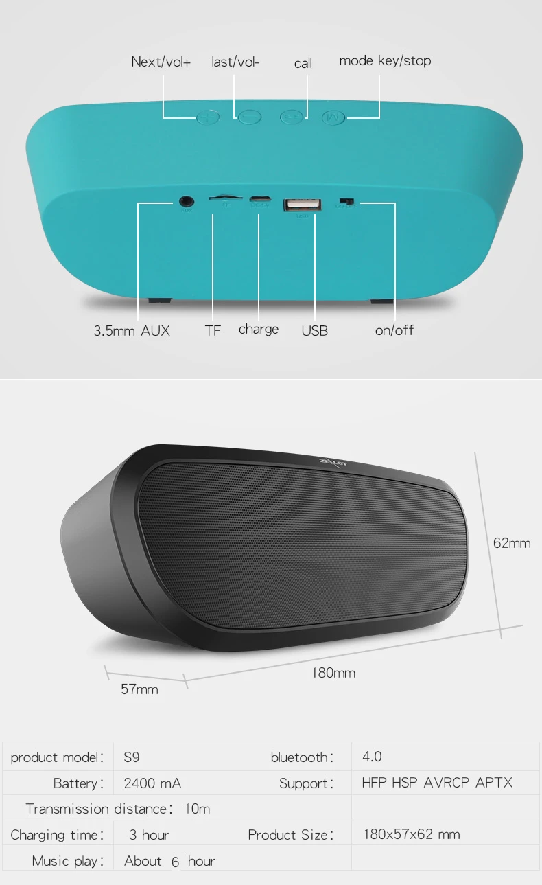 S9 портативный Bluetooth динамик поддержка tf-карты AUX U диск открытый динамик вечерние музыкальные коробки Мини Беспроводная колонка