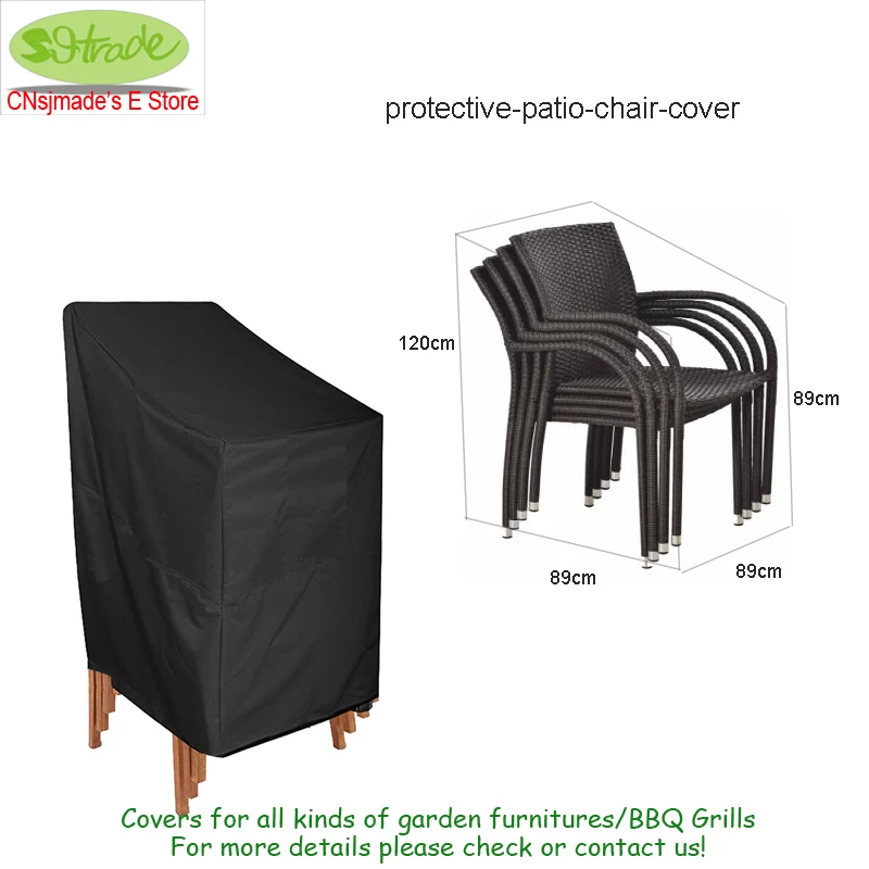 Cubierta impermeable para muebles de jardín, cubierta de lluvia para silla, sofá, protección contra la lluvia, a prueba de polvo, tejido de poliéster, cómoda