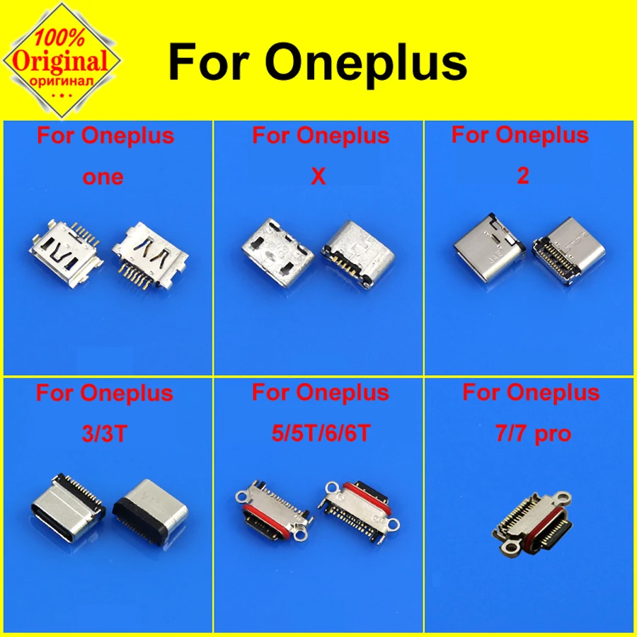 50 шт. Micro USB Jack зарядный порт для Oneplus One 1 Two 2 3 3t X Five 5T 6 6t 7 + pro разъем зарядного
