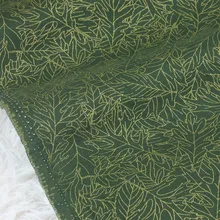 Наполовину ярдовая простая хлопковая ткань с позолоченными листьями дерева, ручная работа, сделай сам, Лоскутная сумка, одежда, Ткань, хлопок, CR-269