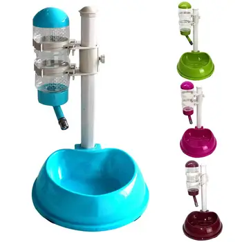 

1Pc Adjustable Pet Dog Water Bottle Drinking Dispenser Feeder Food Dish Bowl