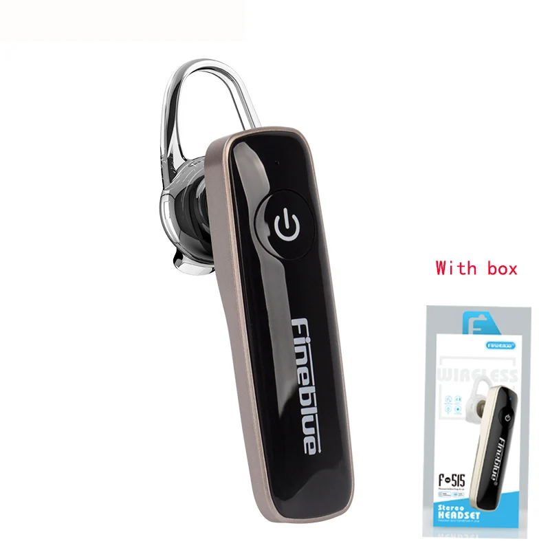Black with box FineBlue F515 беспроводные наушники-вкладыши Bluetooth V4.1 гарнитура шумоподавление hands free спортивные наушники для смартфона - Цвет: Black with box