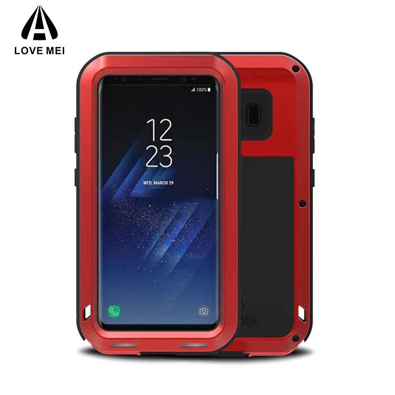 

LOVE MEI Metal Case For Samsung Galaxy S8 S8 Plus Cover Powerful Aluminum Armor Shockproof Case For Galaxy S8 S8Plus Coque Capa