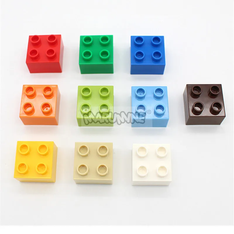 Кубик Duplo MARUMINE 2x2 в горошек Классический конструктор 50 шт. развивающая техника