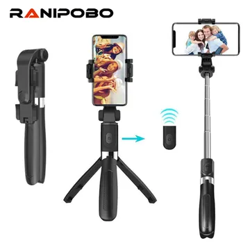 

3 in 1 Wireless Bluetooth Selfie Stick Foldable Mini Tripod Expandable Monopod With Remote Control for Iphone Samsung Huawei