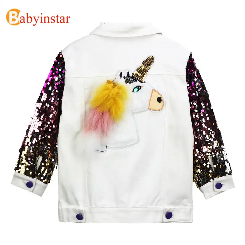 baby girl white denim jacket