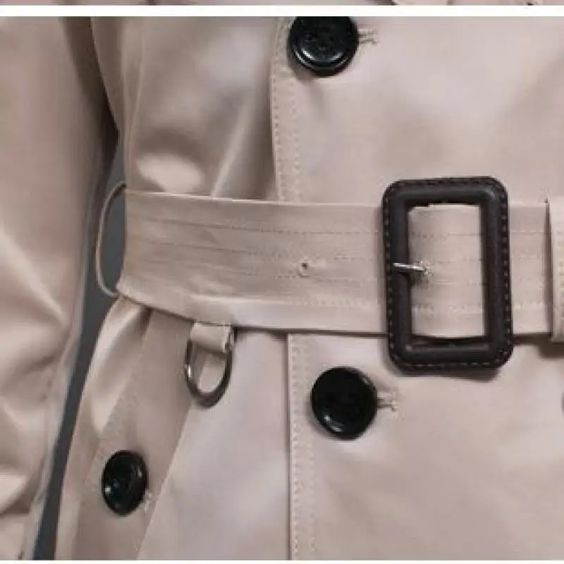 New Brand New Mens Trench Coat England Style Beige Trenchcoat Plus Size 3xl Mens Trench Coat Male Slim Fit Jacket For Gift