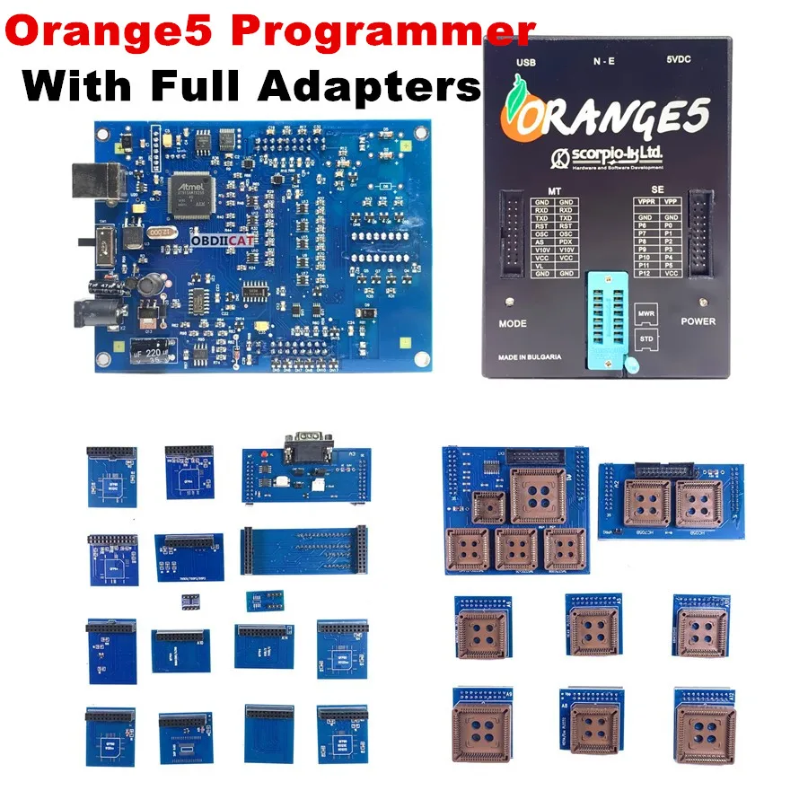 Напрямую с фабрики DHL Orange 5 Plus V1.35 Полные Адаптеры OEM программирующее устройство