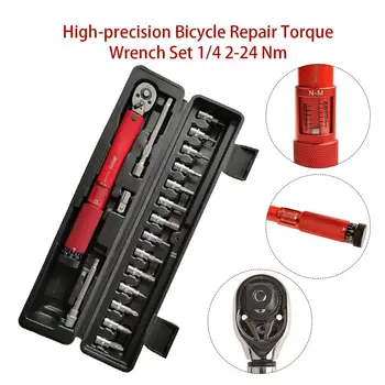 

1/4 Inch 2-24Nm Torque Wrench Set Bicycle Torque Kick Wrench Tool Adjustable Bicycle Repair Tool