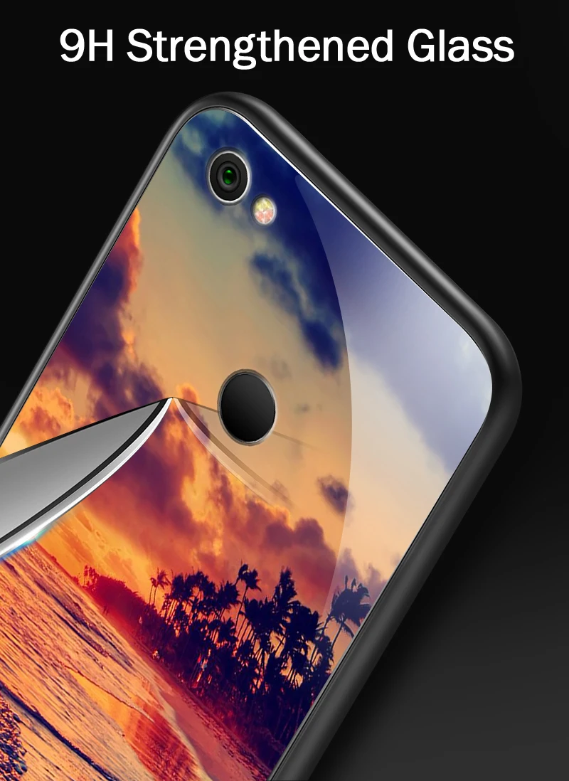 Чехол из закаленного стекла для Xiaomi 5X6X8 9 SE A1 A2 Lite TPU Capa для Redmi Note 4x 5A 6 7 Pro Prime роскошный противоударный жесткий чехол