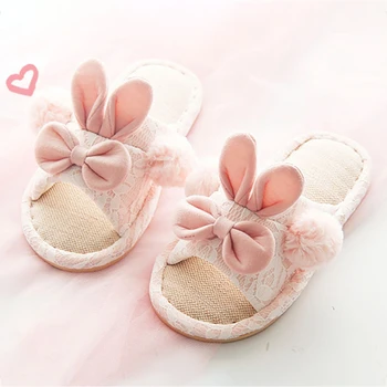 

Cute Newborn Baby Shoes With Ear Cartoon Slippers Toddler Baby Crawling Shoes Girls Lamb Slipper Prewalker Winter Warm Shoes