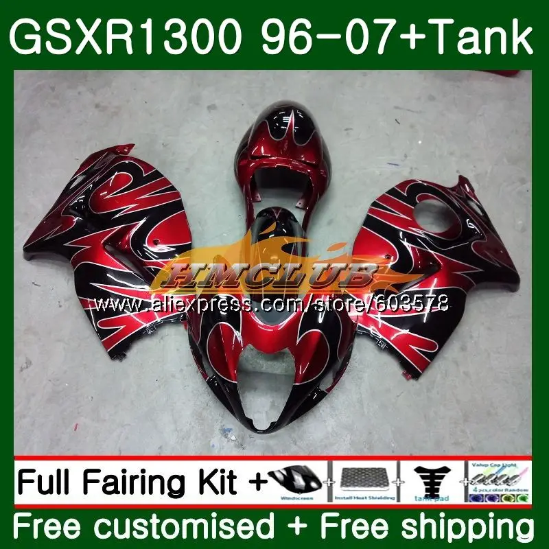 GSX R1300 для SUZUKI Hayabusa GSXR1300 96 02 03 04 05 06 07 Красный Пламя 21CL. 127 GSXR 1300 2002 2003 2004 2005 2006 2007 обтекатель