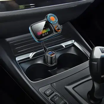 

Vehemo Bluetooth Receiver MP3 Player Car Charger Wireless Modulator for TF Card Fm Transmitter LCD Display Auto Stereo