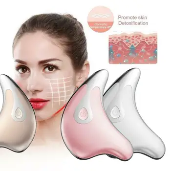 

Electric Face Massager Microcurrent Vibration Massage Scraping Board Tools New