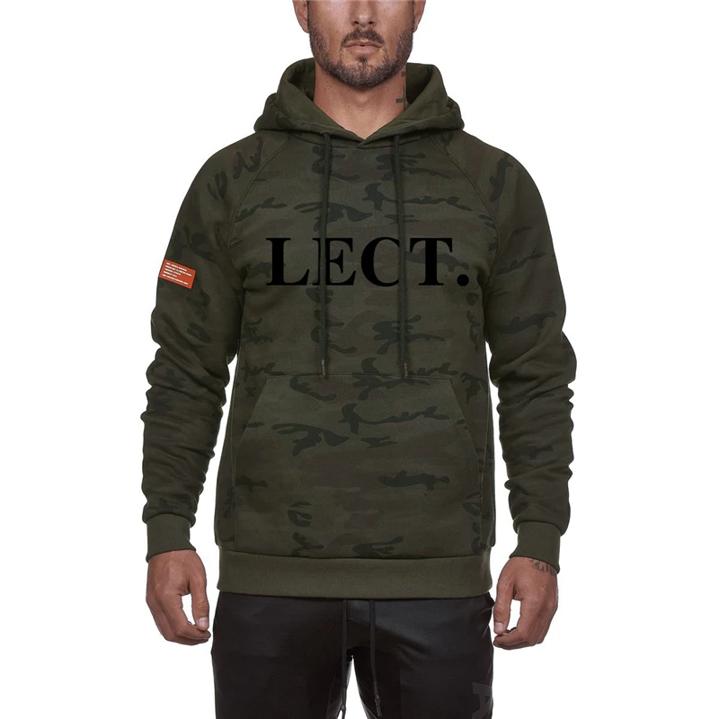 

2019 New autumn Bodybuilding camouflage Hoodies Men Gyms Sweatshirt Long Sleeve Cotton Hoodie Sportwear Fitness sweat homme