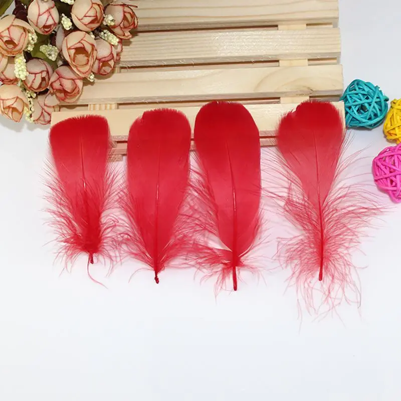 100Pcs Wedding Decorations High Quality Dyed Goose Feathers Floating Plumas DIY Jewelry Decorative Accessories Feathers