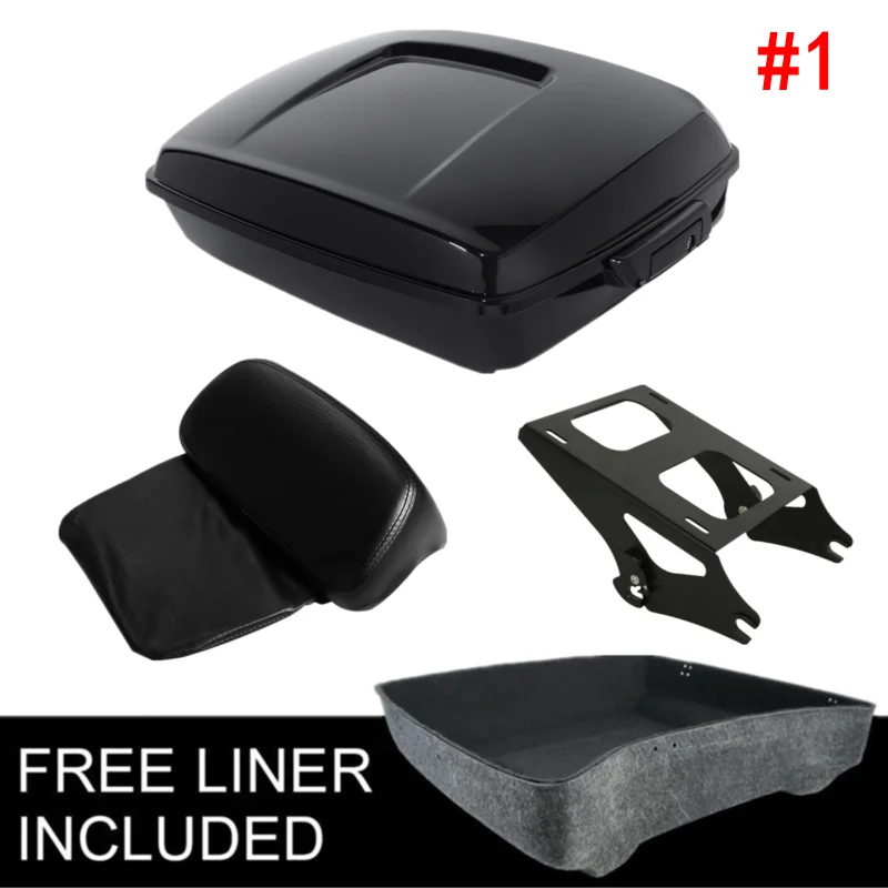 Motorcycle 10.7 Chopped Tour Pack Trunk Backrest Mount Rack Luggage For ...