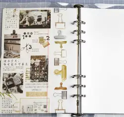40 Blank Sheets Double-Sided Release Paper Tape Sticker Paper 6-Loof Holes Binding Storage Illustrated Book DIY hand account