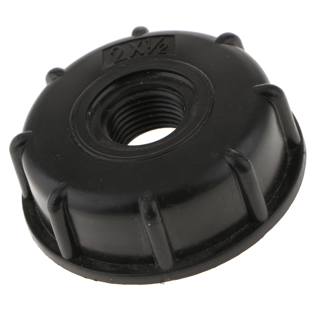 IBC Hose Water Tank Cap for 60mm Thick Thread Outlet for 1000 Liter Tons of Barrels Black New