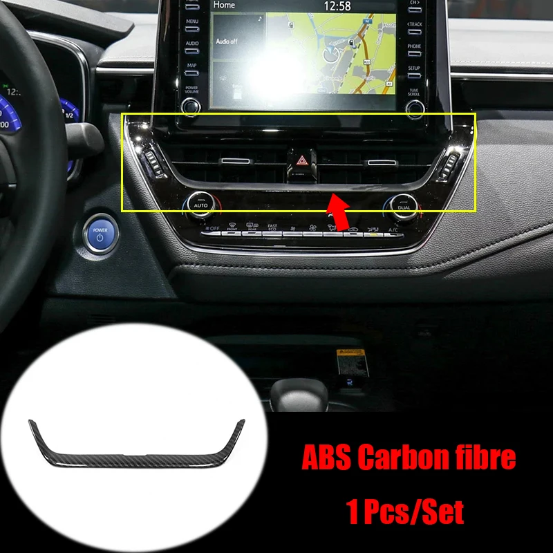 ABS Матовый/углеродное волокно для Toyota corolla E210 аксессуары для автомобиля Навигационная полоса накладка рамка наклейка для автомобиля Стайлинг